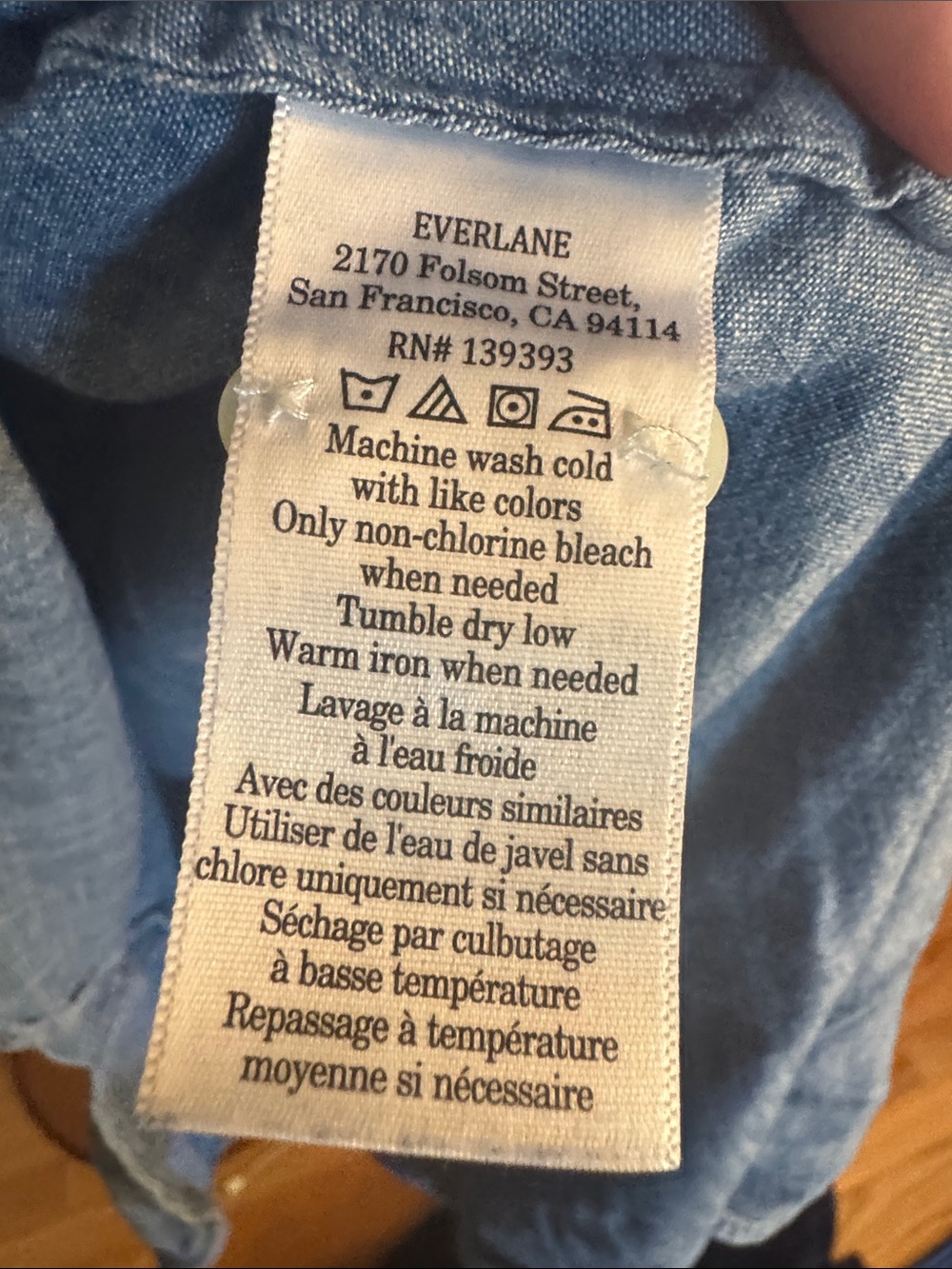 Everlane Blue Chambray denim cotton Midi Shirt Dress - Picture 3 of 7